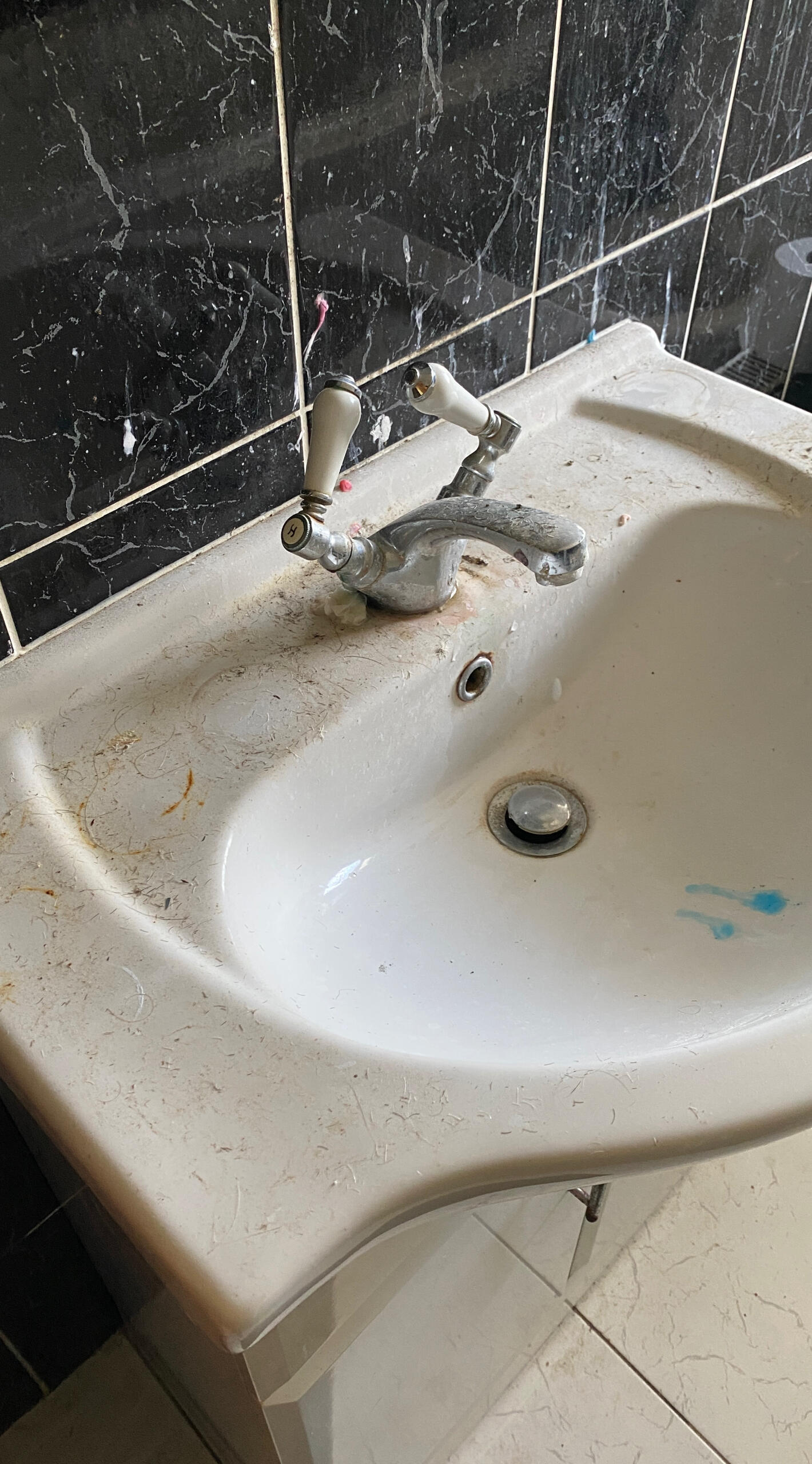 Before - Sink scum in Drinagh home